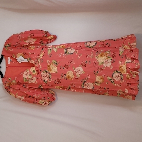 EVER New Floral Linen Blend Dress - Picture 9 of 16